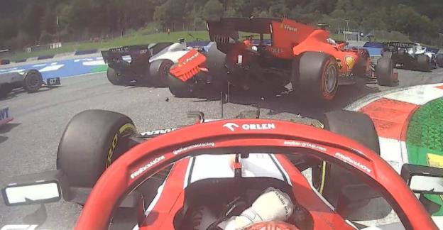 【遗憾】法拉利两位车手发生碰撞 最终双双退出比赛